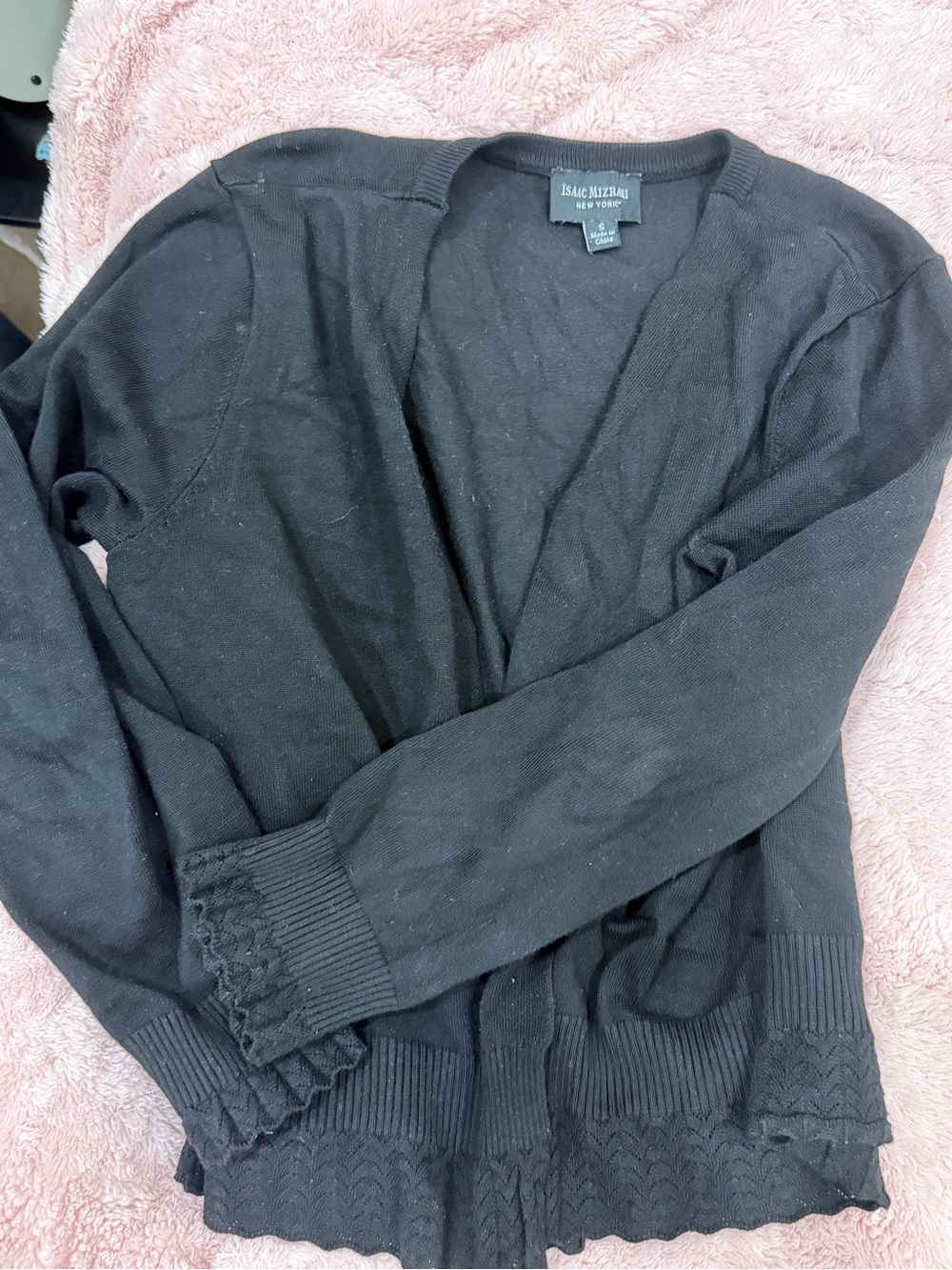 Isaac Mizrahi black cardigan